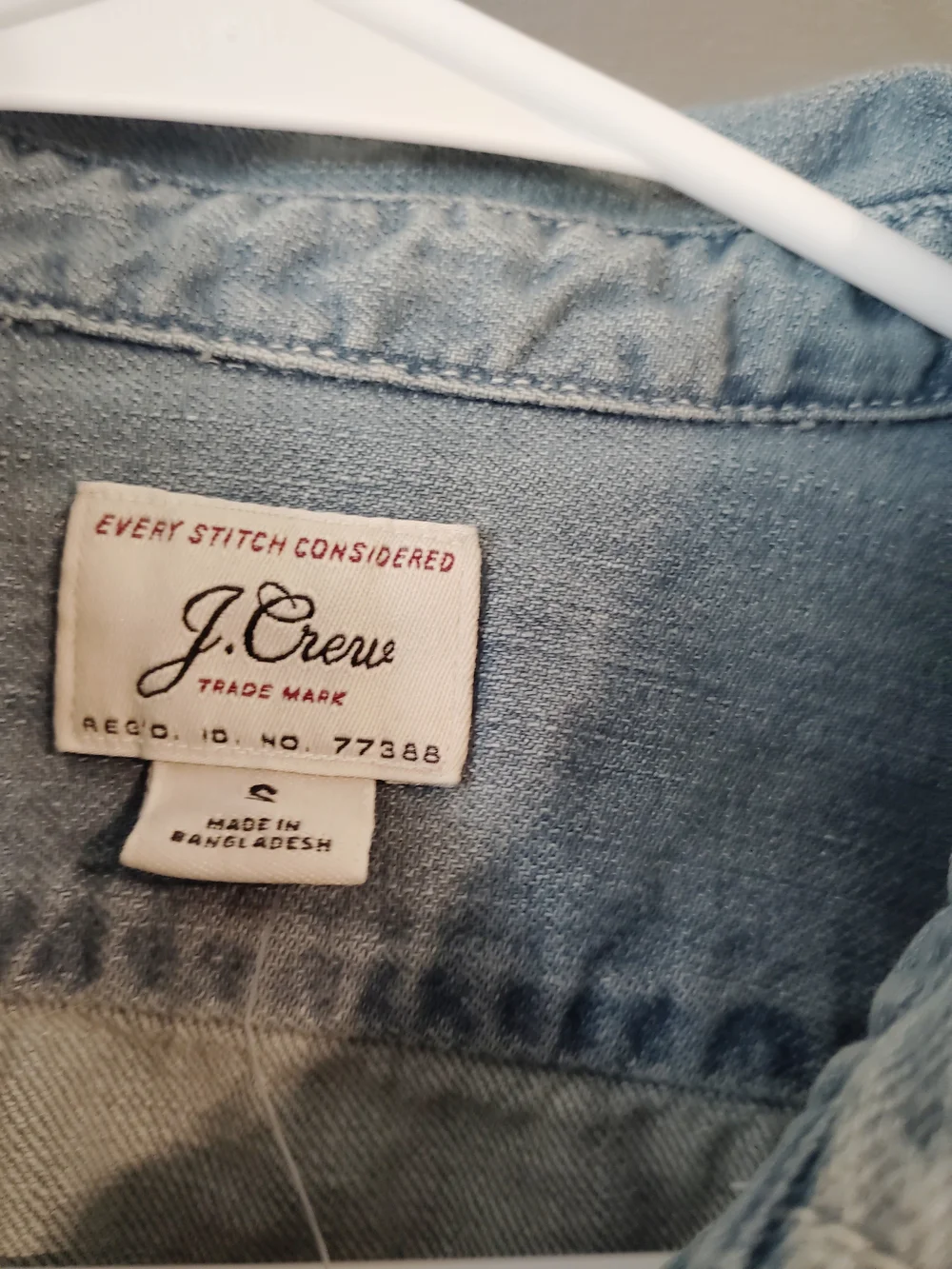 J. Crew Light Blue Denim Button-Down Shirt